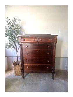 Vintage Mahogany Tall Chest of Drawers