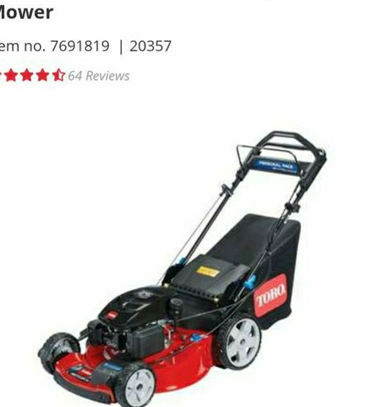 Toro 22in Gass Self Propelled 4x4 Lawn Mower