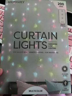 Merkury Curtain LED Lights With Remote