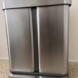 Simplehuman 15 gal./58 ltr. Rectangular Dual Step Trash Can