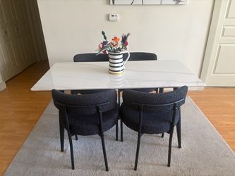 Dining table and chairs