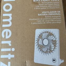 Homeritz Personal Battery Fan – Rechargeable Handheld USB Fan (Brand New)