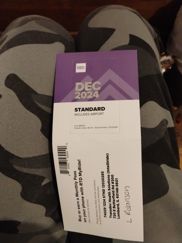 RTD Bus Pass