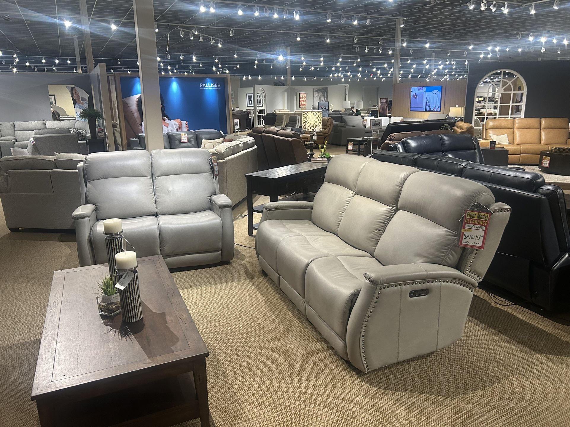 Reclining Leather Sofa Set