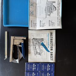 Vintage Hansen No. 3 Tacker – With Case, Instructions & Staples