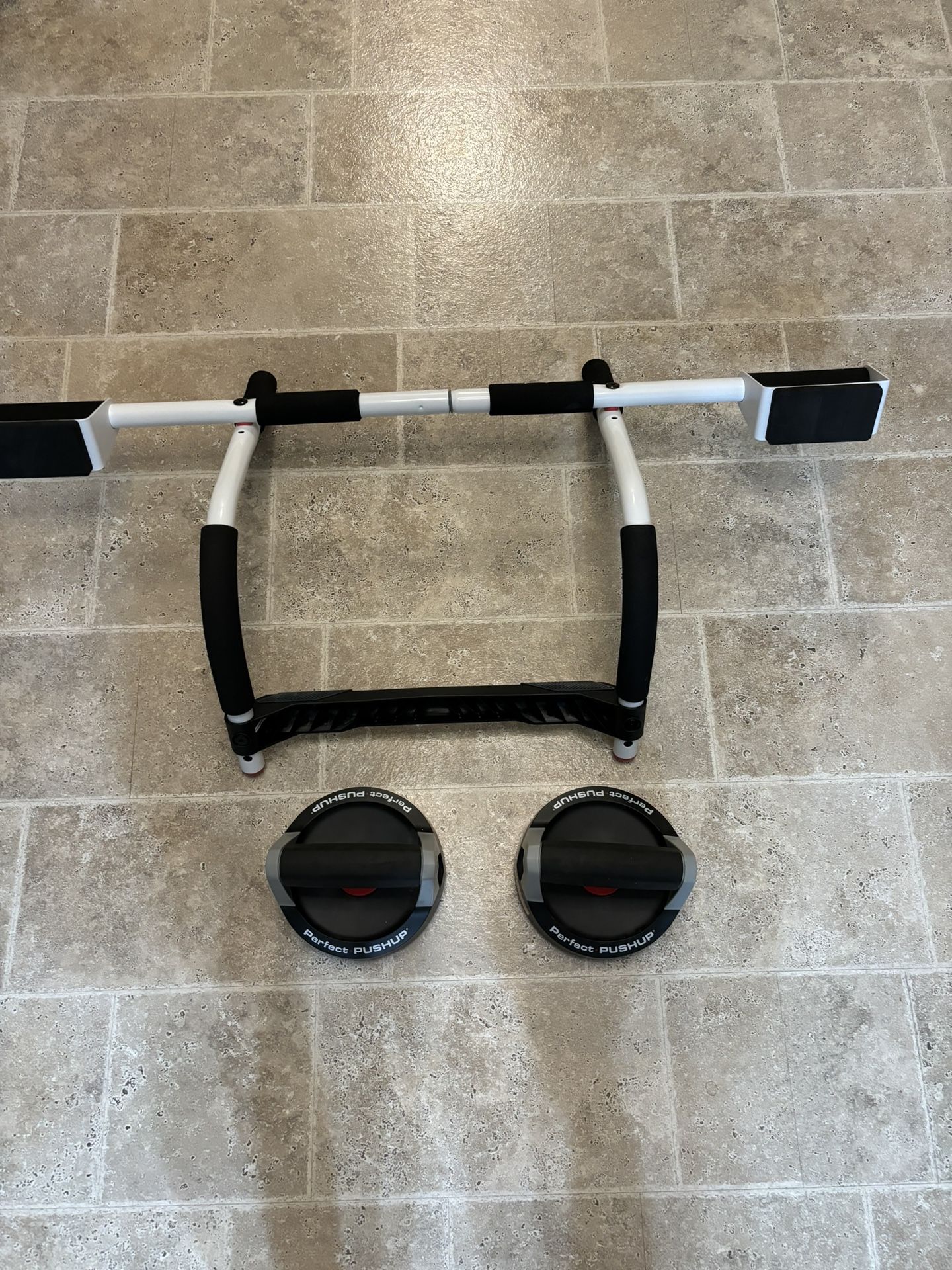 Perfect Over the Door Pull Up Gym And Perfect Push Up Handles/Both Like New