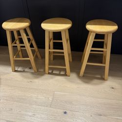3 Counter Height Kitchen Stools 24 Inches High