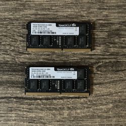 RAM:2x 16GB DDR4 3200 MHz RAM Sticks – Team Elite by Micron