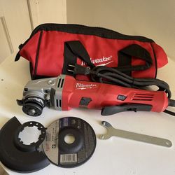 Milwaukee 11 Amp Corded 4-1/2 in. Small Angle Grinder with Lock-On Paddle Switch