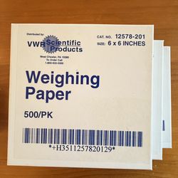 VWR Weighing Paper 6x6 Inch  & 3x3 Inch 