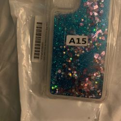 New Samsung A15 Liquid Glitter/Stars & Hearts Phone Case