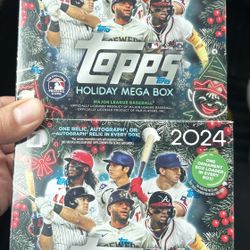 2024 Topps Holiday Baseball EXCLUSIVE HUGE Factory Sealed MEGA Box-AUTO/RELIC !