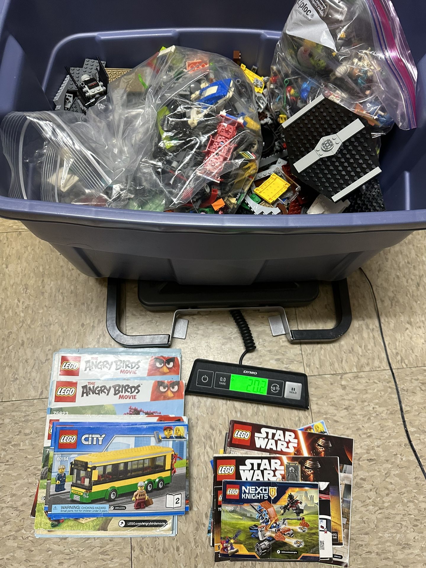 Lot of 20 lbs Lego with 100+ Minifigures