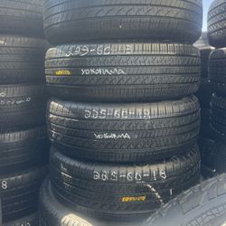 225/60r18 Yokohama Used Tires All 4 Installed And Balanced Included Llantas Usadas Instaladas Y Balanceadas