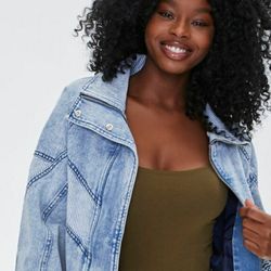 Retro Style Denim Jacket. Size M