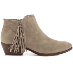 Sam Edelman Paige Suede Leather Fringed Ankle Boots Boots Size 6 Taupe