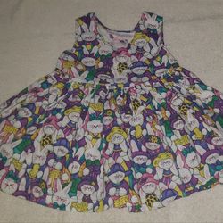 Handsewn Bobbie Jean Creation Easter Bunny Sleeveless Dress (3-4T)
