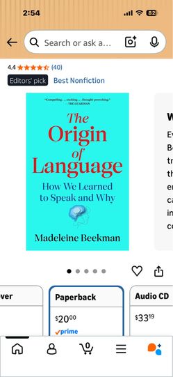 The origin of language book