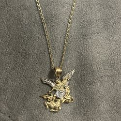 14k Gold Pendant And Chain 