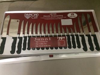 19 piece kitchen knife set