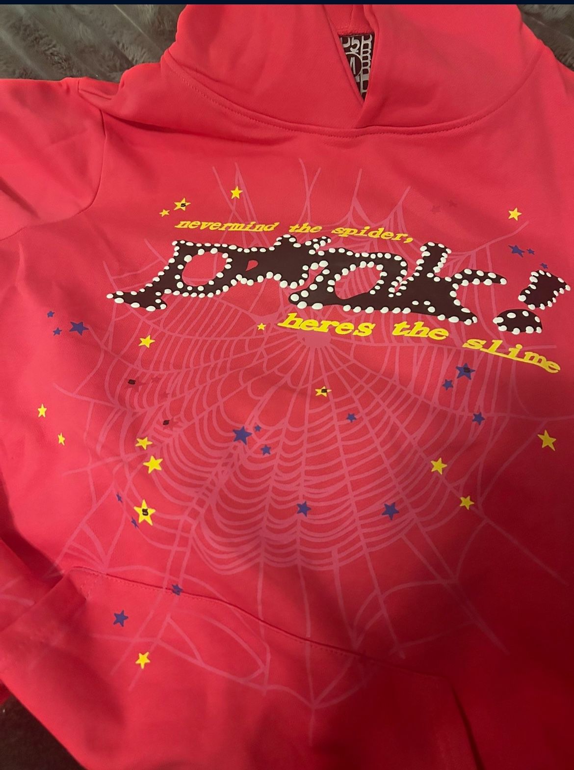 Pink sp5der hoodie