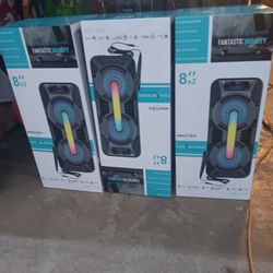💙🤗Doble BOCINAS BLUETOOTH 🤩 Con Micrófono 🎤 Luced Led Karaoke ✅️ Recargables 