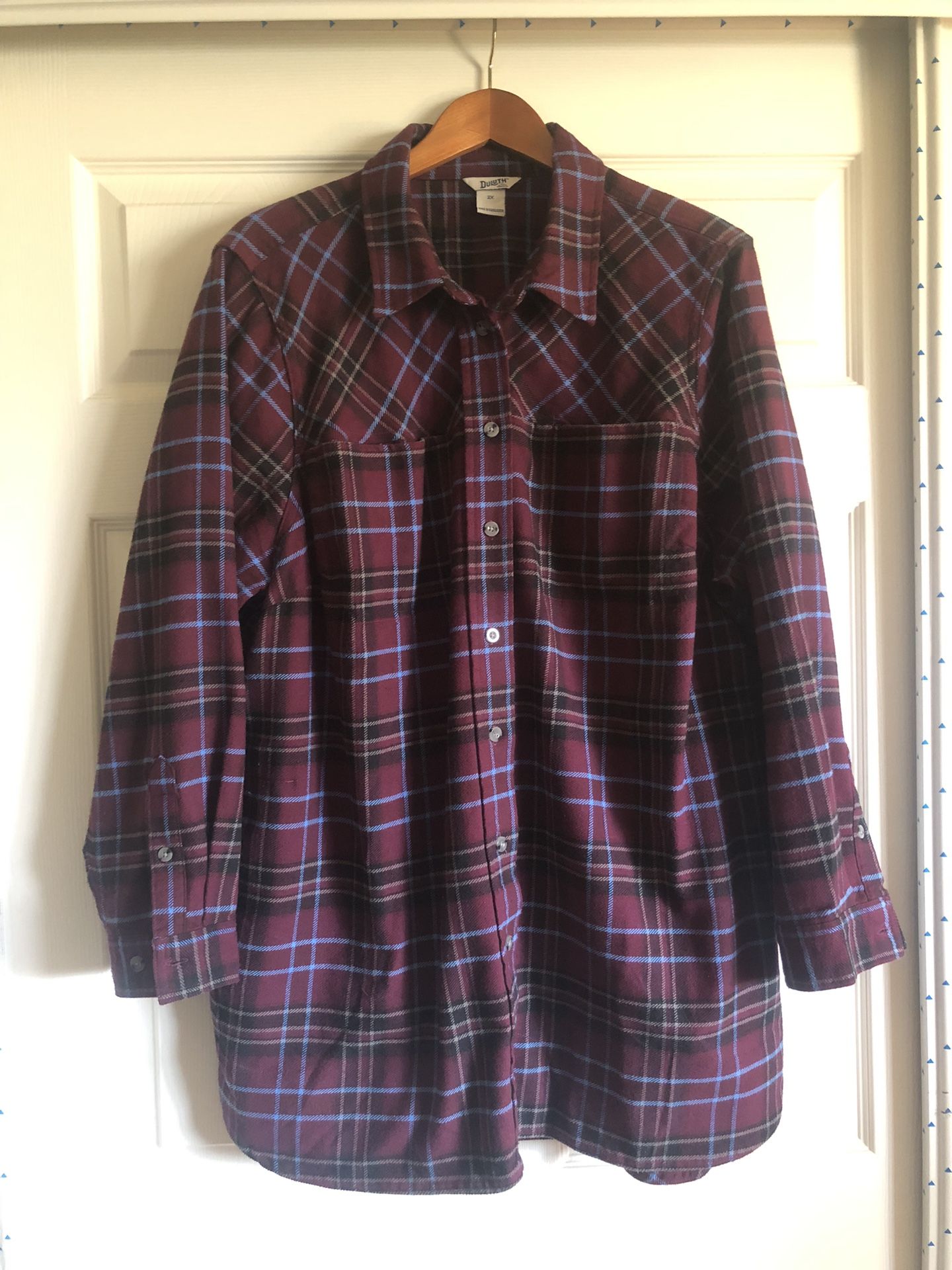 2X Woman Plaid Shirt