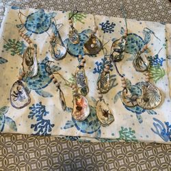 Decoupage Oyster Shell Ornaments. 