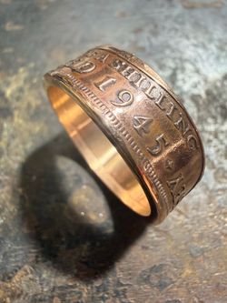 Beautiful hand crafted Coin Ring