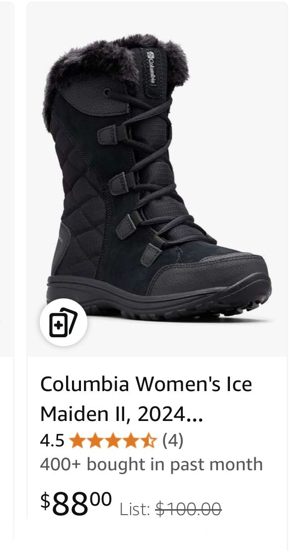 Columbia Women's Ice Maiden II, 2024 Black/Columbia , 9.5