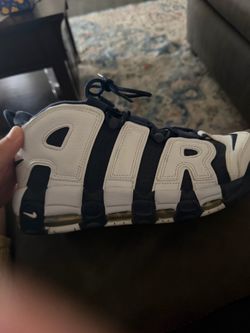 Nike Air More Uptempo White Navy Sneakers