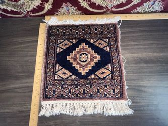 Small Persian Mat Vintage Hand Made Rug