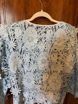 Elegant top , baby blue