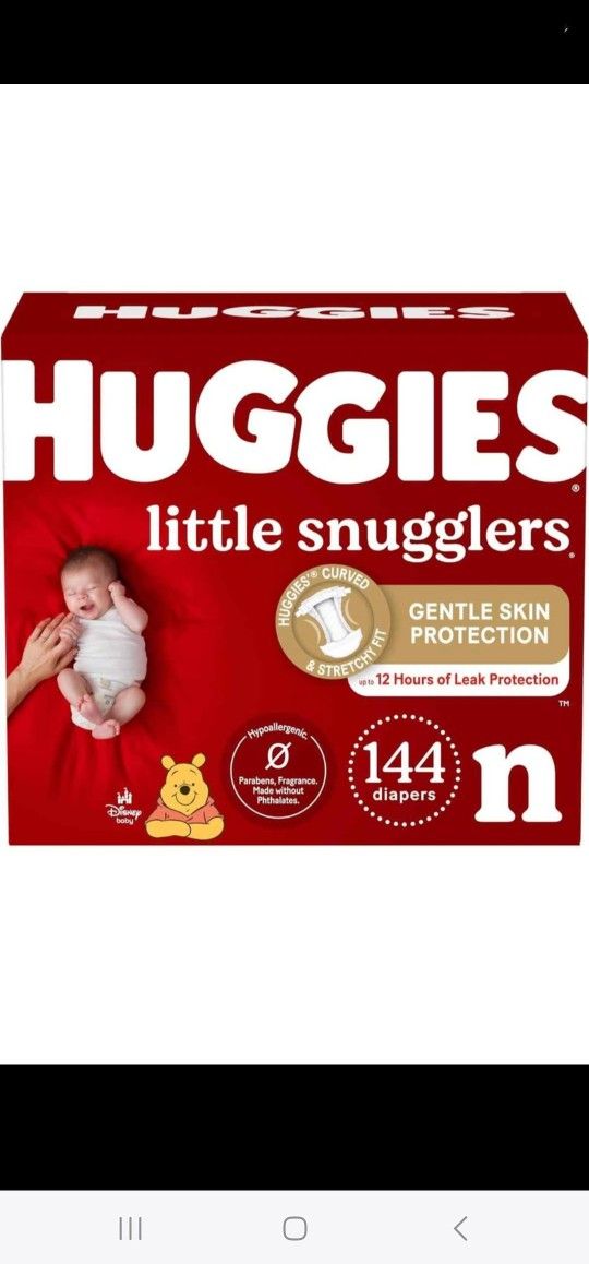 $50 Huggies Newborn Diapers Little Snugglers Newborn Diapers Size Newborn (up to 10 lbs) 144 Count.