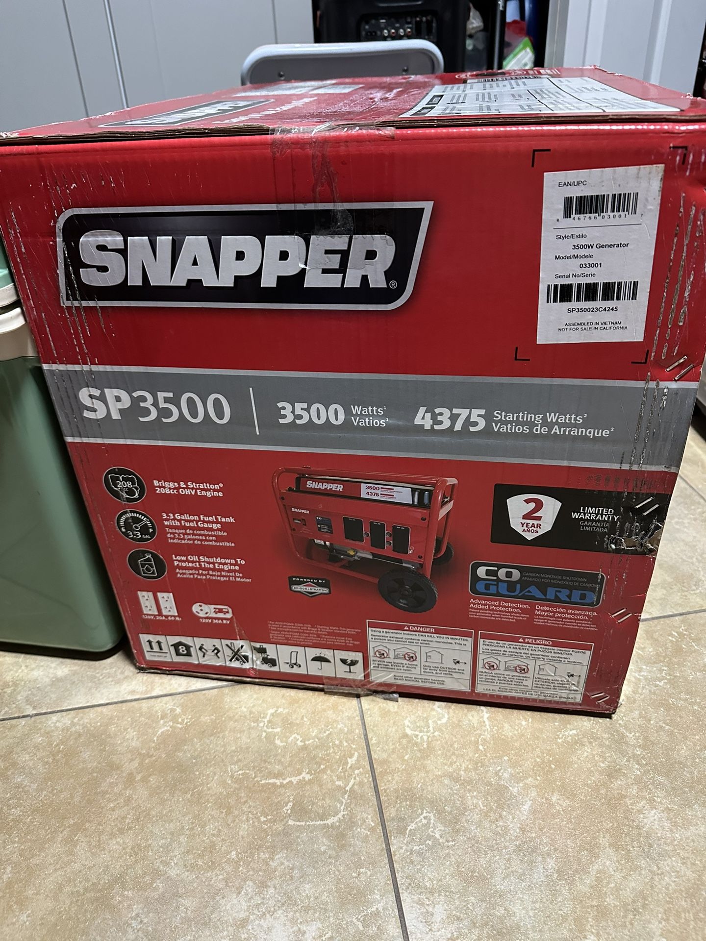 Snapper Generator 3500W