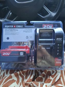 Porter cable 20vmax lithium 4ah battery + charger