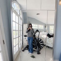 Vintage Mid-Century Modern Full-Length Mirror – Hollywood Regency – 83” Tall