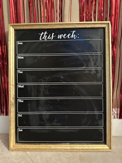 Gold Frame Weekly Planner Board