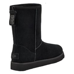 New UGG Women's Classic Logo Zip Boots - Black