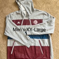 🔥 ADIDAS Bayern Munich Soccer Hoodie Men's XXL LIKE NEW 🔥