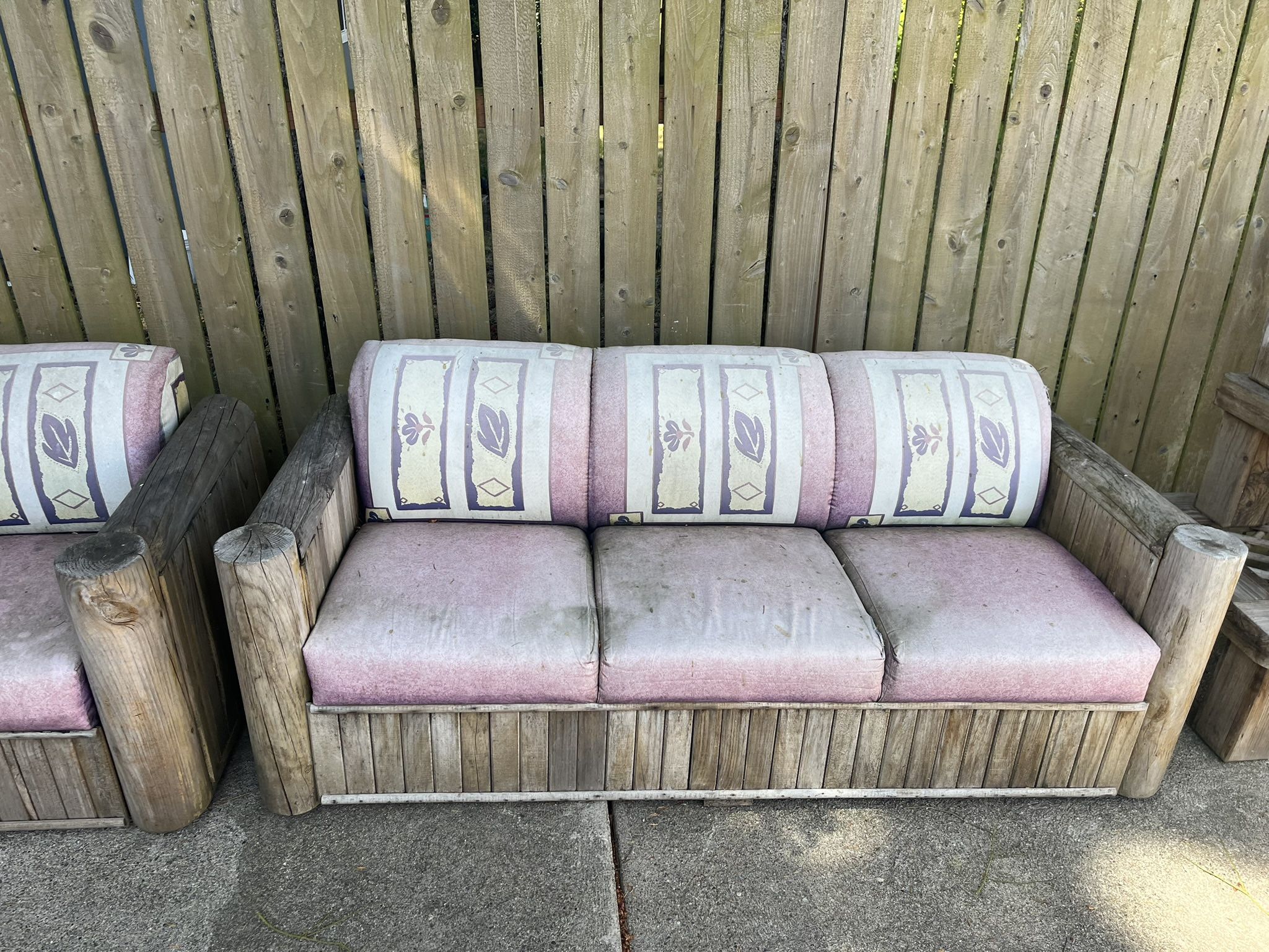 Hard Wood Couches (To Be Refurbished)