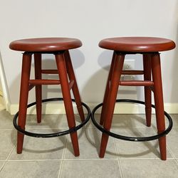 Red Bar Stools (qty 2)