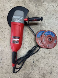 Milwaukee 9” angle grinder