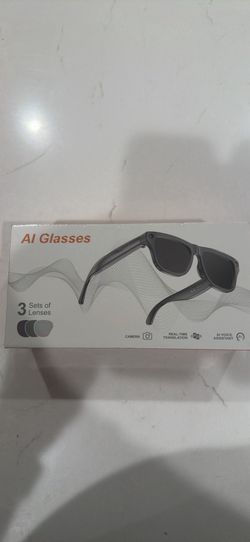 New AI Glasses. Each pair has a camera, real-time translation, and an AI voice assistant. Made with eco-friendly PC1414 material. It has HD Intelligen