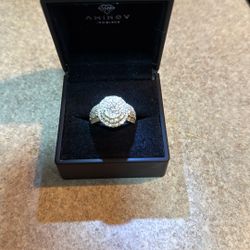 14k Cake Ring & Cake Earring To Match 
