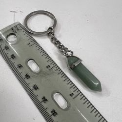 Green Aventurine Point Keychain-Hexagon