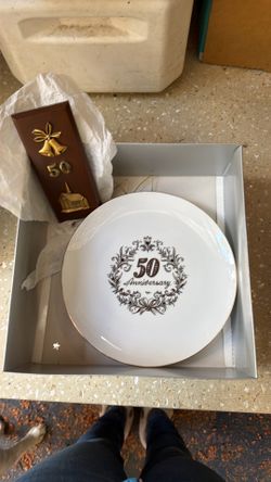Bavarian 50th anniversary plate and plaque