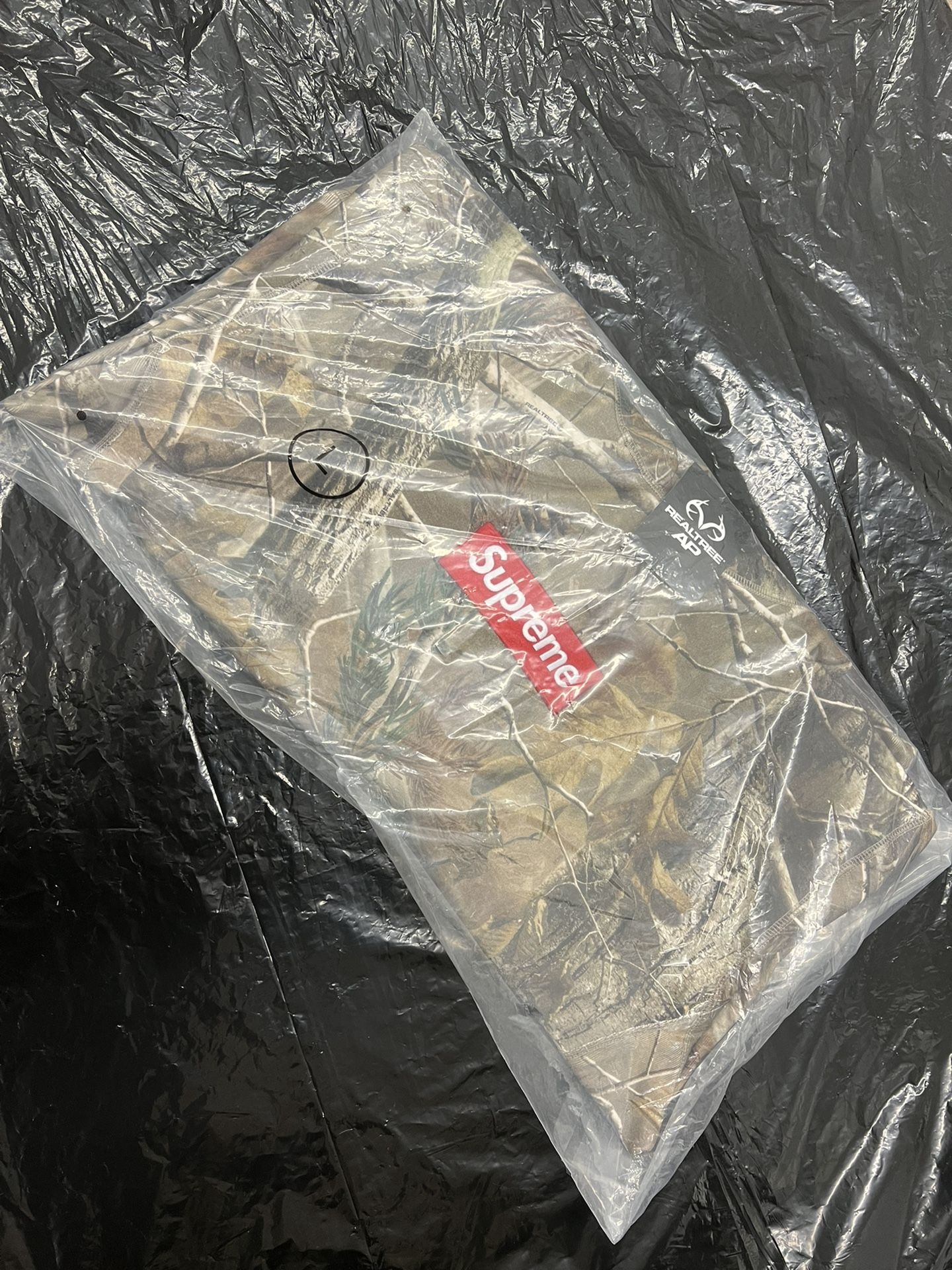 Supreme FW25 Box Logo Hoodie Real tree camo cyan blue tee shirt hat jacket sweatshirt sb lo hi bag backpack