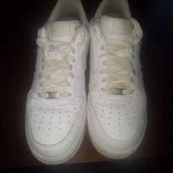 All White Nike Air Force 1's