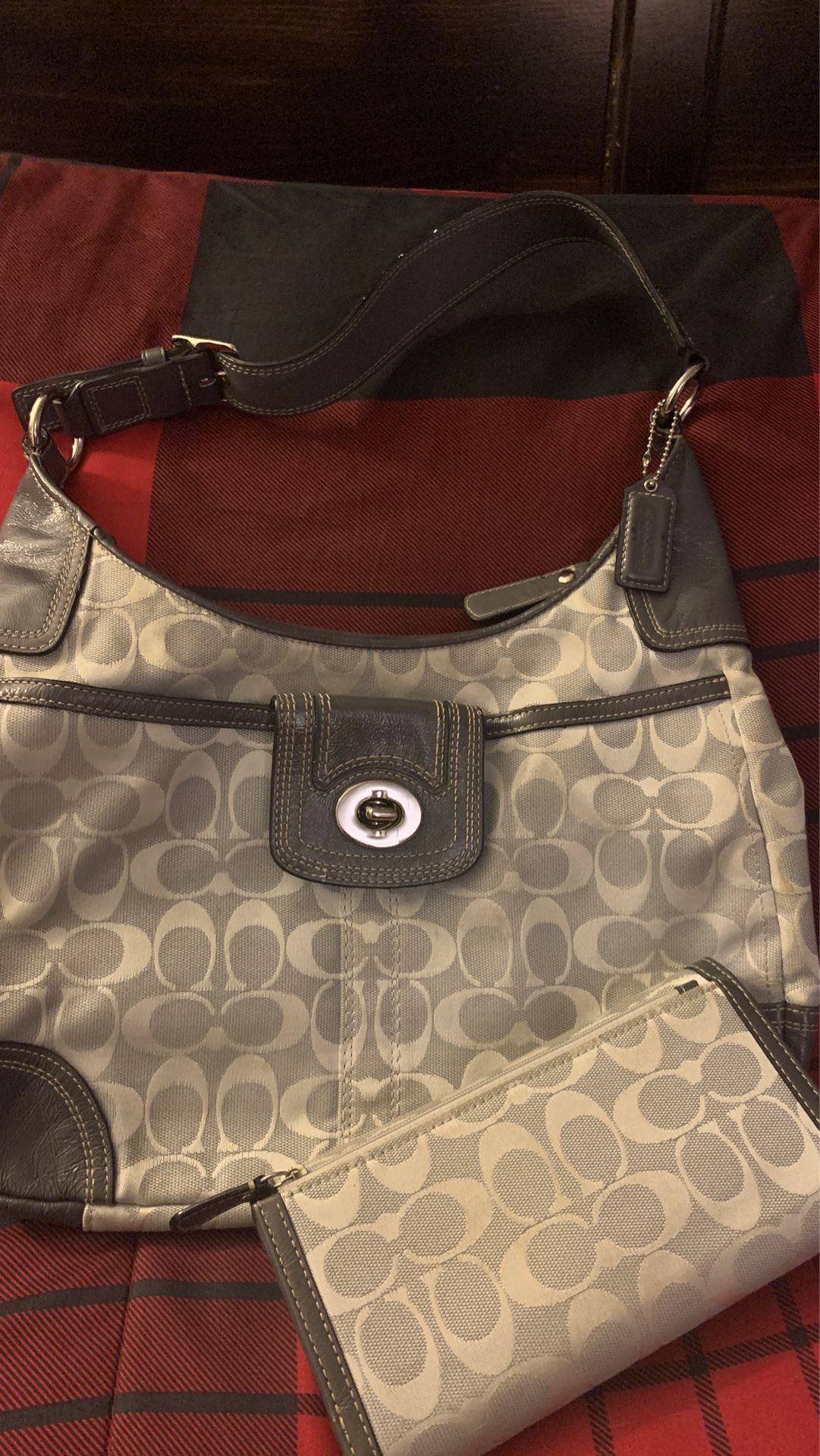 Coach purse with matching wallet